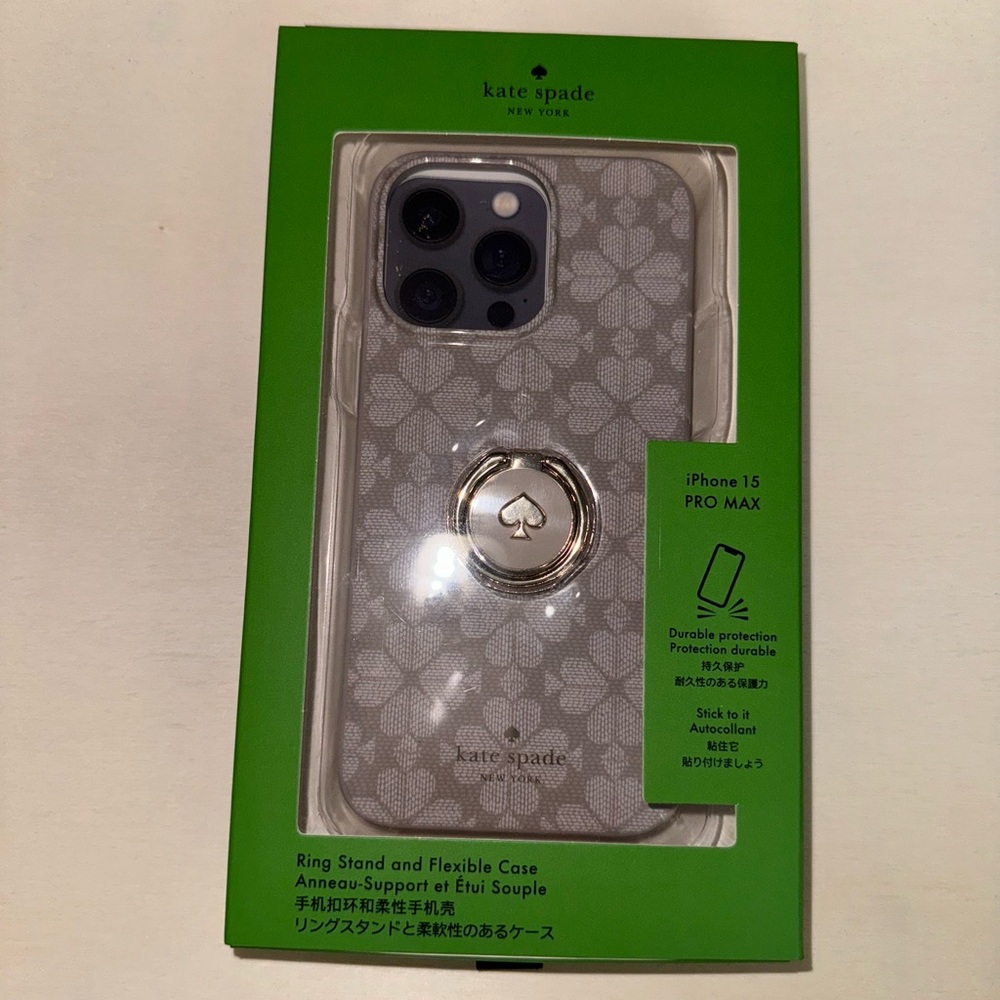 Kate Spade Spade Flower Stability Ring And Case iPhone 15 Pro Max
